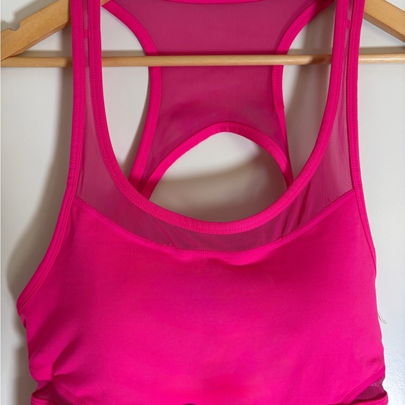 Fabletics Hot Pink Athletic Stretch Dress Strappy Size Large Athleisure Workout - Picture 6 of 12